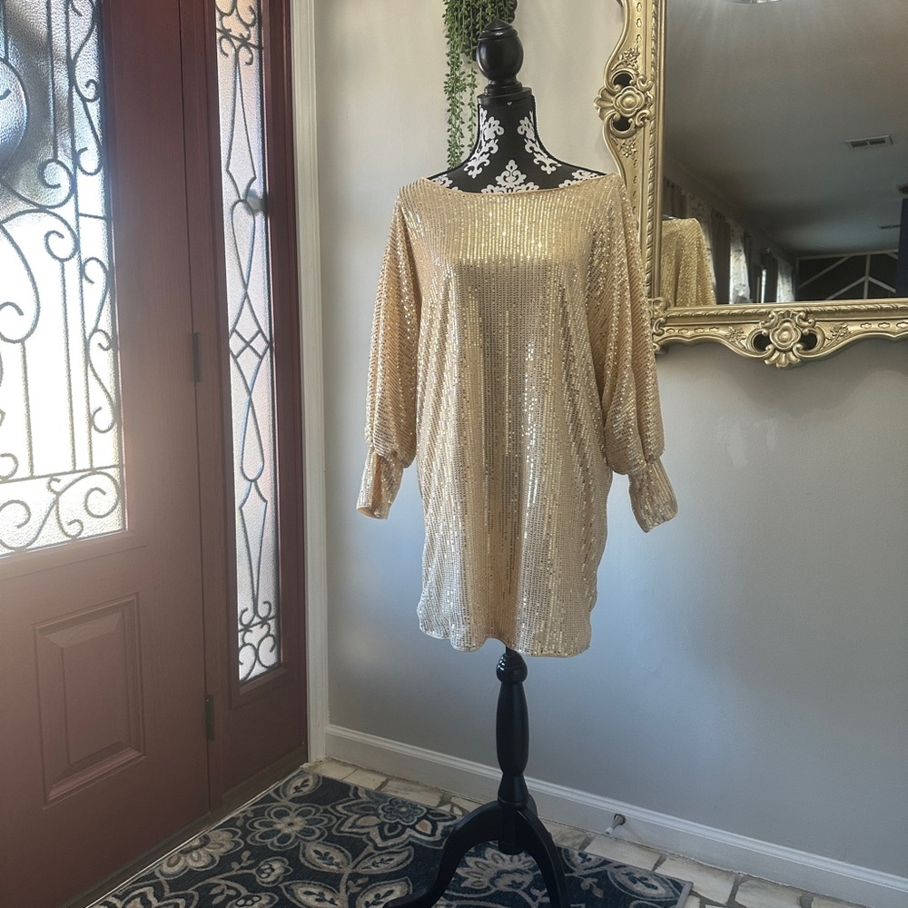 Gold Sequin Dress